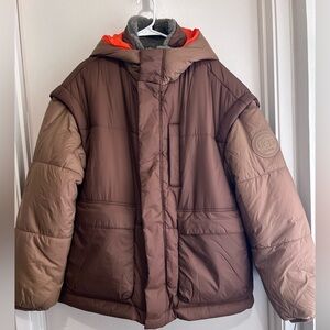 NEW UGG Kristian Conv Puffer Coat Reversable, removable sleeves